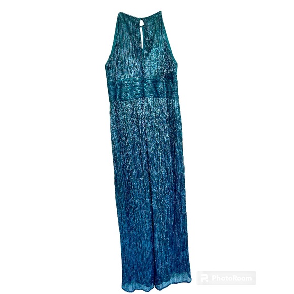 Elegant Mermaid Blue Evening Prom Dress Shimmer - Picture 1 of 11